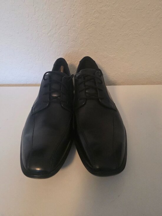 Clarks Bensley Run Black Leather Oxford Dress Shoes 13W NEW (No Box)